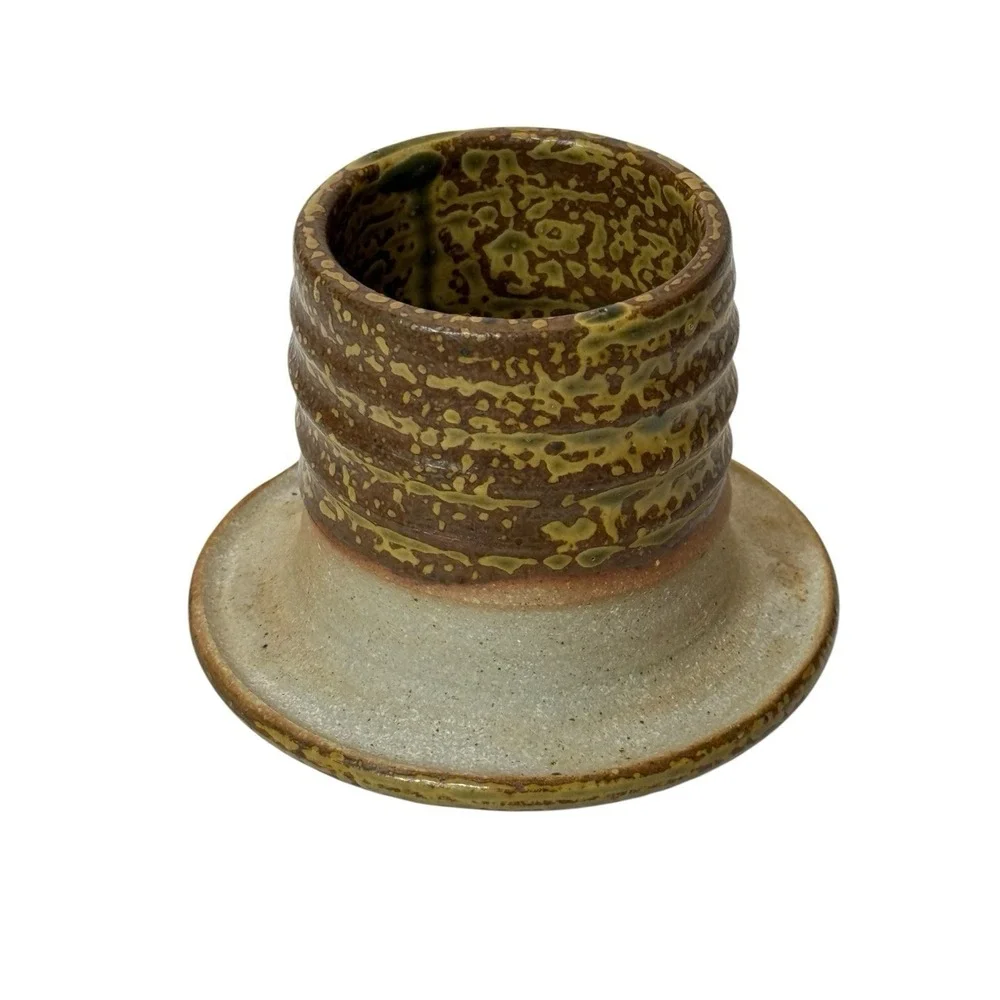 Handmade Art Studio Stoneware French Butter Dish Butter Bell Butter Crock Signed